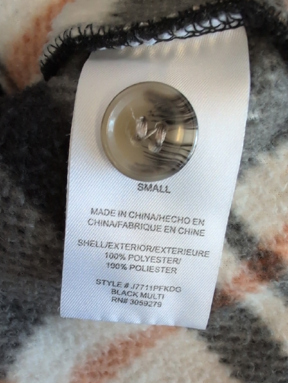 Thread & Supply Black Cream and Brown Plaid Utility Shacket S     C189 - Picture 6 of 6